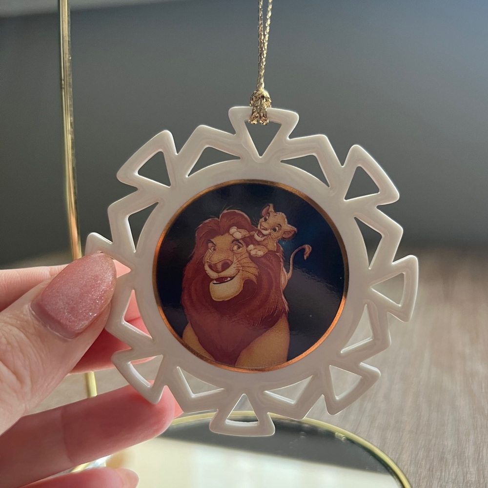 Vintage 1994 Disney Store Holiday Lion King Mufasa Simba Christmas Ornament